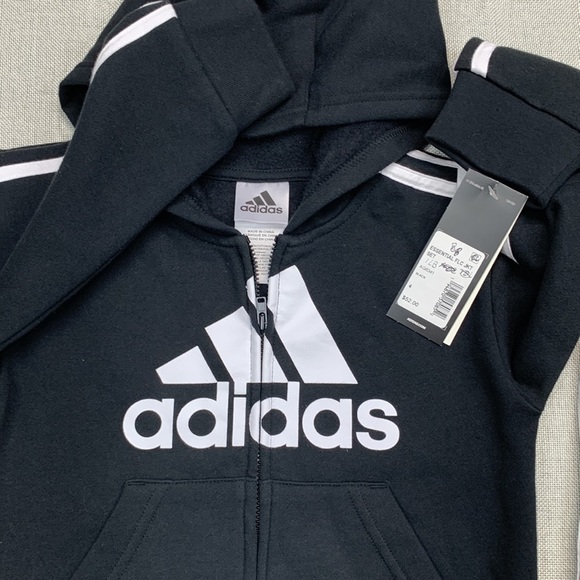 Adidas Boys' Essential Fleece Full-Zip Set Size 4 - Picture 9 of 10
